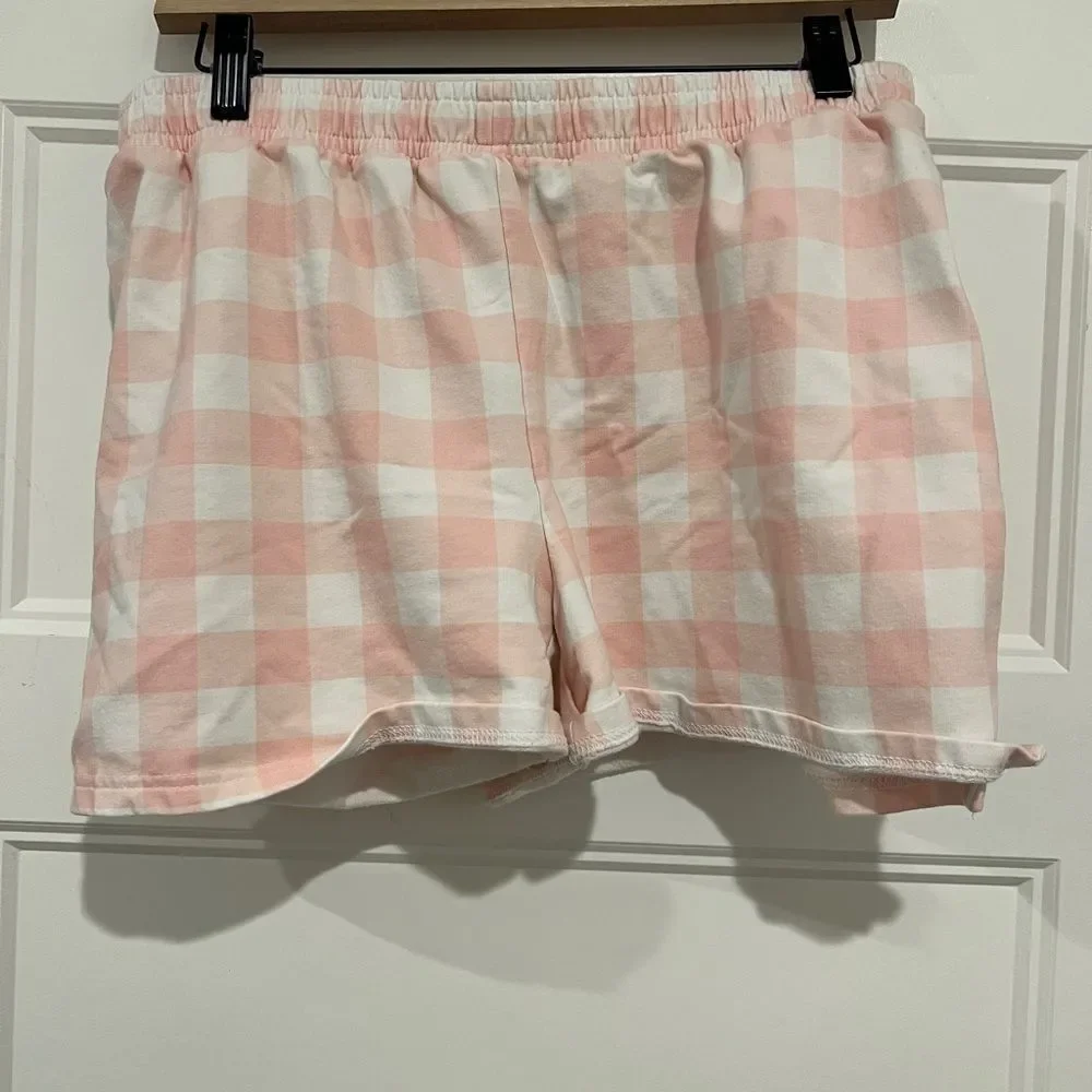 Marley Lilly Pink and White Checkered Shorts